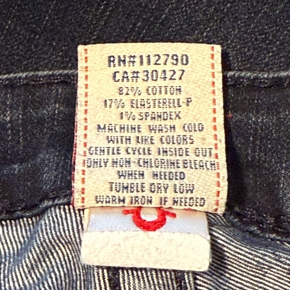 True Religion Dark Blue Flare Jeans Size 27 Y2K Retro Vintage Classic Pockets - Picture 16 of 16